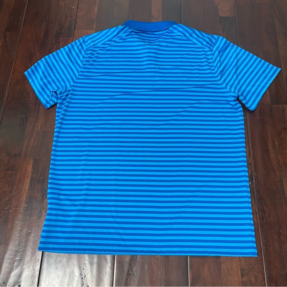 Nike Golf Polo Men’s XL Blue Stripes Dri-Fit - Picture 7 of 7